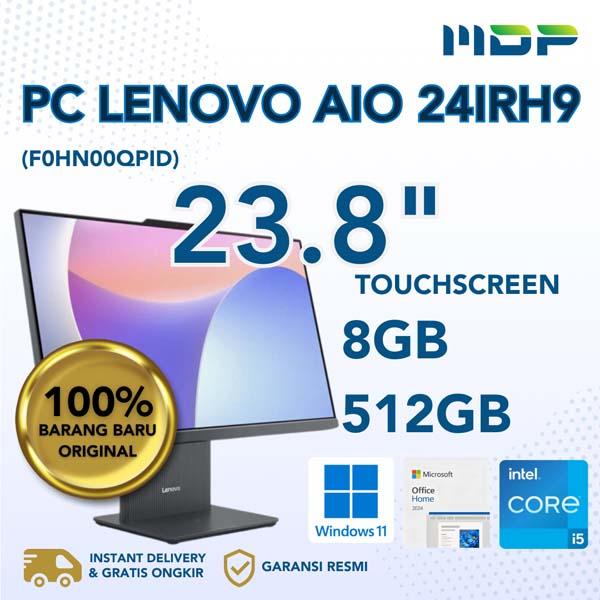 PC LENOVO AIO 24IRH9 (F0HN00QPID) LUNA GREY : INTEL CORE I5-13420H,8GB DDR5,512GB SSD M.2 NVME,23.8"FHD TOUCHSCREEN,WIN 11+OHS+M365