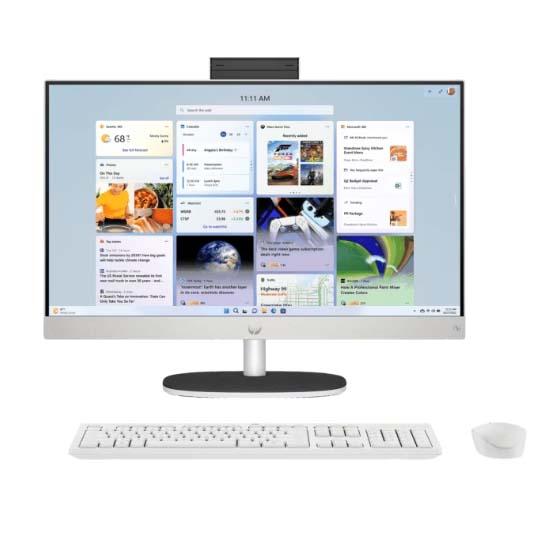 PC HP AIO 24-CR2568D (WHITE) : INTEL ULTRA 7-255U,16GB DDR5-5600,512GB SSD PCIE NVME,23.8"FHD, WIN 11 HOME+OHS+M365