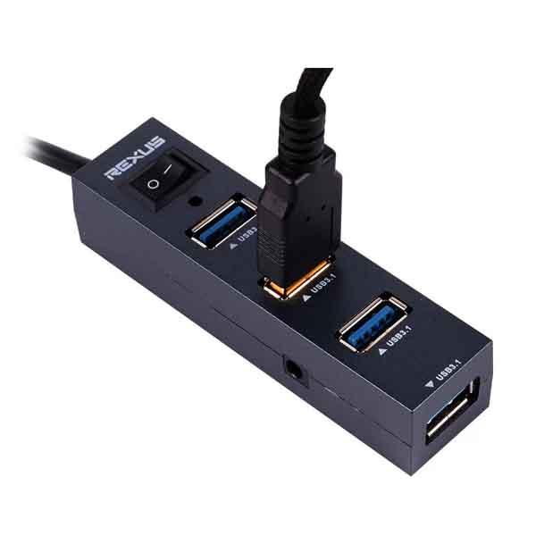 USB HUB 4 PORT ON-OFF REXUS RXH-327
