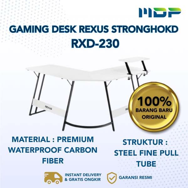 GAMING DESK REXUS STRONGHOKD V.2 RXD-230 WHITE BLACK