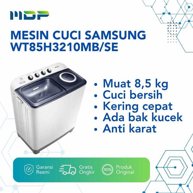 MESIN CUCI SAMSUNG WT85H3210MB/SE (TWIN TUB 8.5 KG)