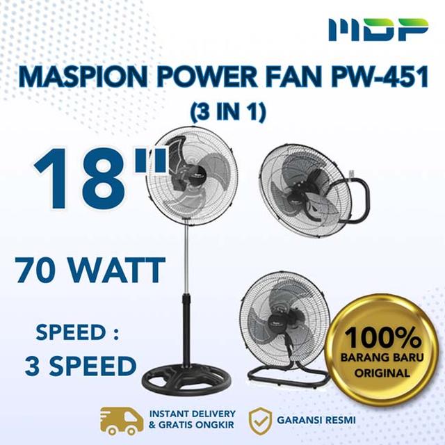 MASPION POWER FAN 18 INCH PW-451 (3 IN 1)