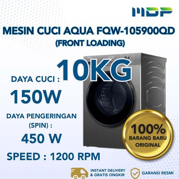 MESIN CUCI AQUA FQW-105900QD ( FRONT LOADING/10KG)
