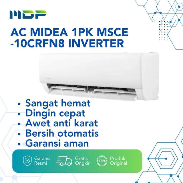 AC SPLIT MIDEA 1PK MSCE-10CRFN8 (INVERTER)(INCLUDE:HA2560)