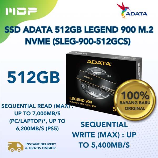 SSD 512GB ADATA LEGEND 900 M.2 NVME (SLEG-900-512GCS)