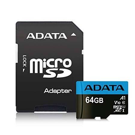 MEMORY CARD MICRO SDXC 64GB ADATA (AUSDX64GUICL10A1-RA1)