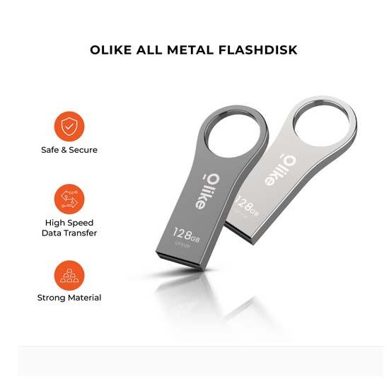 MEMORY CARD OLIKE 128GB ALL METAL ROTABLE FLASHDISK OF2128 (MIX COLOR)