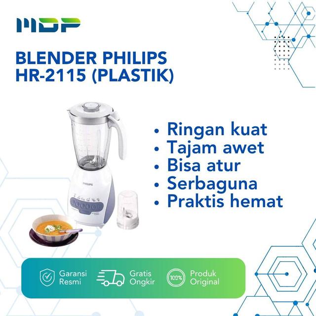 BLENDER PHILIPS HR-2115 (PLASTIK)
