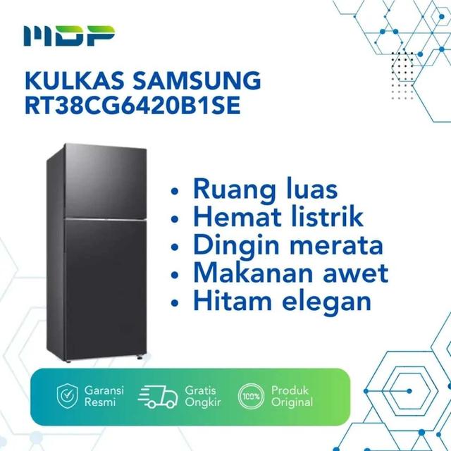 KULKAS SAMSUNG RT38CG6420B1SE (BLACK) (2 DOORS/393L)