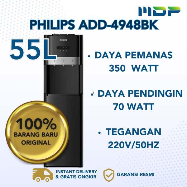 DISPENSER PHILIPS ADD-4948BK (GALON BAWAH / NON COMRESSOR/170W) BLACK 