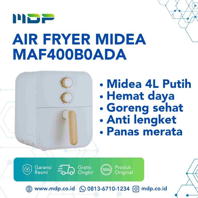 AIR FRYER MIDEA MAF400B0ADA (4L/650 WATT/IVORY WHITE)
