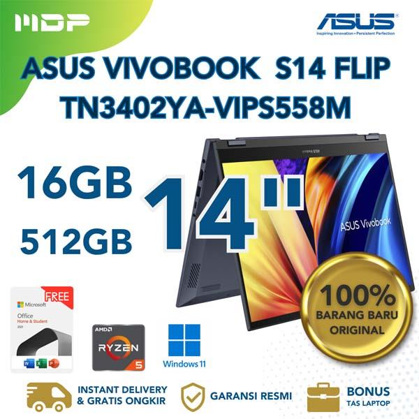 NOTEBOOK ASUS TN3402YA-VIPS558M (QUIET BLUE) : AMD R5-7430U,UMA,16GB,512GB SSD,14",WIN 11 HOME+OHS+M365