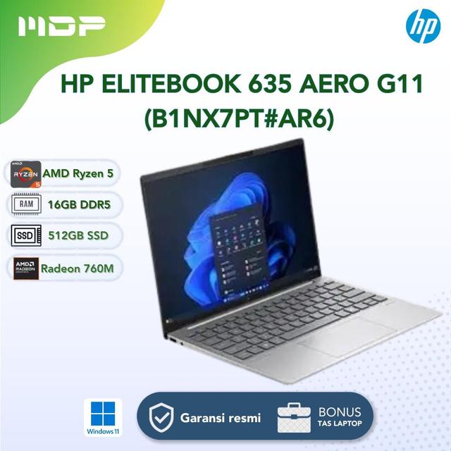 NOTEBOOK HP ELITEBOOK 635 AERO G11 (B1NX7PT#AR6) GREY : AMD R5-8640U,16GB,512GB SSD,13.3"WUXGA,WIN 11 PRO 3/3/3 (BACKPACK-1E7D6UT)