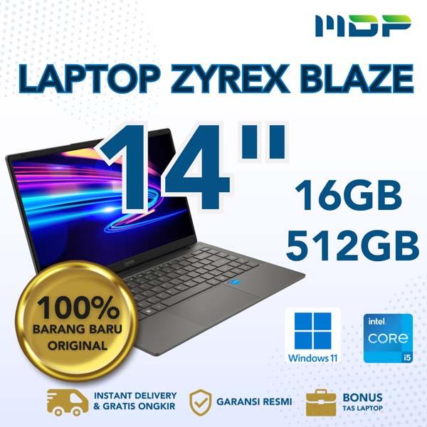 NOTEBOOK ZYREX BLAZE (GREY) : INTEL CORE I5-12450H FHD IPS, 16GB, 512GB SSD NVME, W11 (BACKPACK) INCL:BN1798