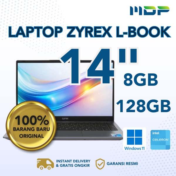 NOTEBOOK ZYREX L-BOOK (DARK GREY) : INTEL-N4020 14" (1366X768) 8GB, EMMC 128GB, WIFI + BT, W11 (NO TAS)