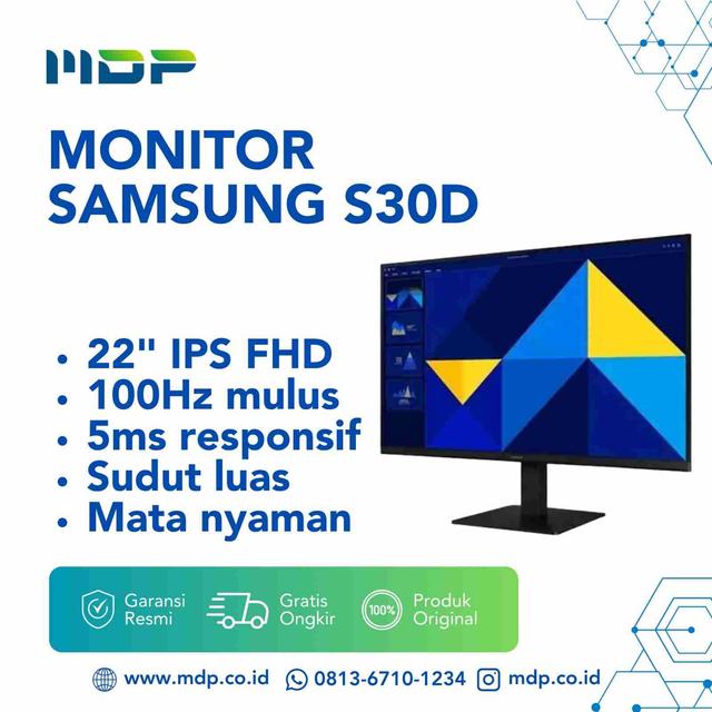 MONITOR SAMSUNG S30D LS22D300GAEXXD  : 22" FHD 100HZ