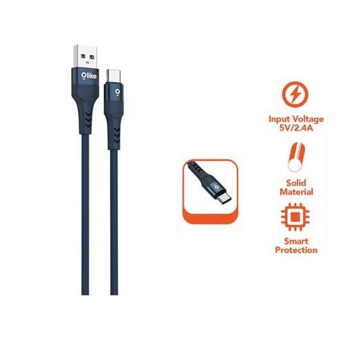 OLIKE BRAIDED TYPE-C DATA CABLE D102C BLUE