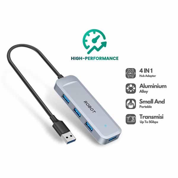 ROBOT USB HUB H340A GREY 
