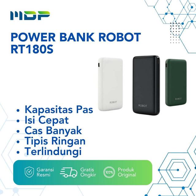 POWER BANK ROBOT RT180S WHITE