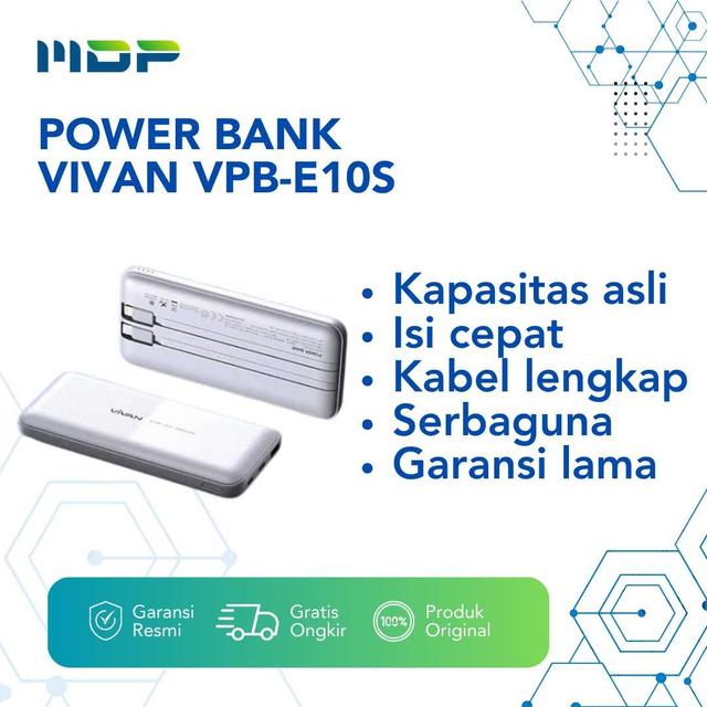 POWER BANK VIVAN VPB-E10S WHITE