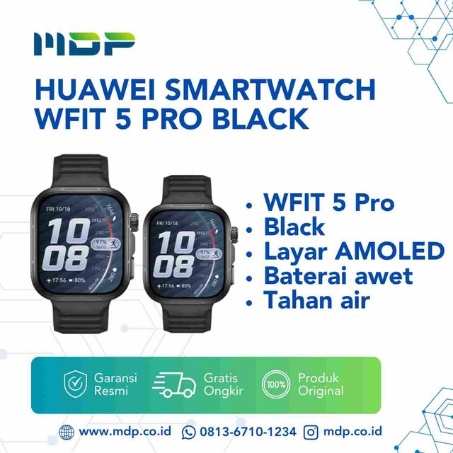 HUAWEI SMARTWATCH WFIT 5 PRO BLACK (INCL:BN2085)