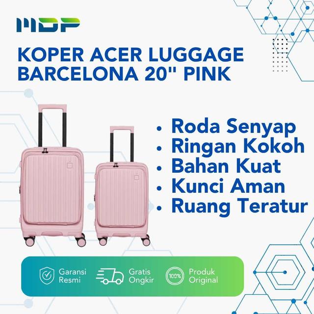 KOPER ACER LUGGAGE BARCELONA 20" PINK