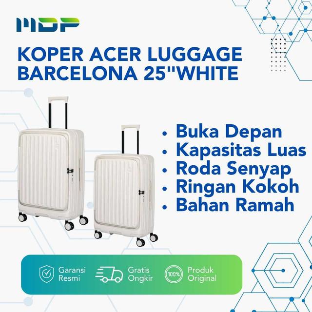 KOPER ACER LUGGAGE BARCELONA 25"WHITE