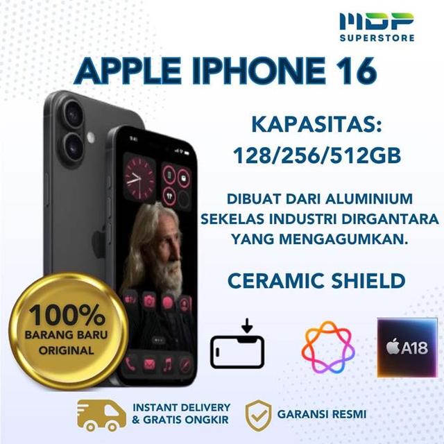 SMARTPHONE APPLE IPHONE 16 256GB BLACK (MYEE3PA/A) (195949822773)
