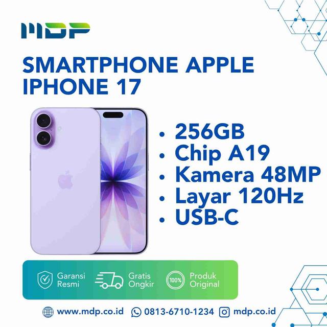 SMARTPHONE APPLE IPHONE 17 256GB LAVENDER #MG6M4PA/A(195950644098)(T77)
