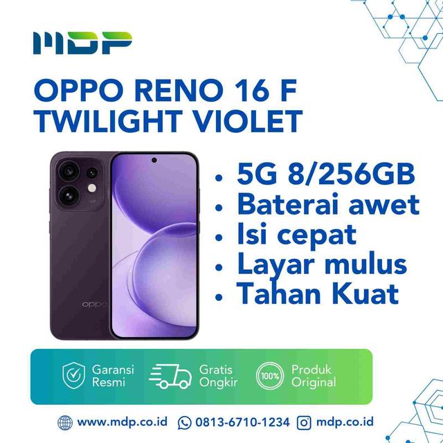SMARTPHONE OPPO RENO 16 F 5G 8/256GB TWILIGHT VIOLET