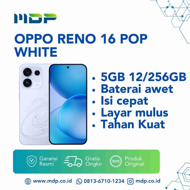 SMARTPHONE OPPO RENO 16 5G 12/256GB POP WHITE