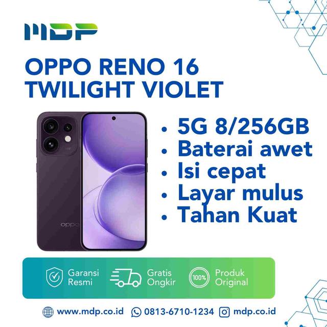 SMARTPHONE OPPO RENO 16 5G 8/256GB TWILIGHT VIOLET