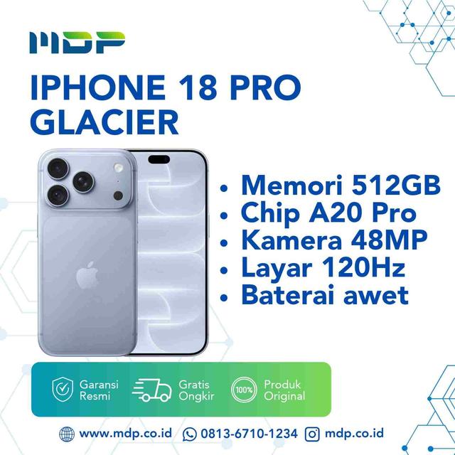 SMARTPHONE APPLE IPHONE 18 PRO 512GB GLACIER (T77)(195951418292)(MJRX4PA/A)
