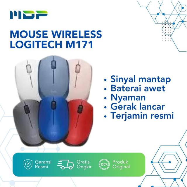 LOGITECH MOUSE WIRELESS M171 BLUEGREY