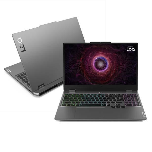 NOTEBOOK LENOVO LOQ-15AHP9 (83DX0038ID) LUNA GREY : AMD RYZEN 7-8845HS,8GB DDR5-5600,512GB SSD M.2 2242 PCIE NVME,NVIDIA GEOFORCE RTX4050 6GB,15.6"FHD IPS 300NITS,WIN 11 HOME+OHS 2021 (BACKPACK)